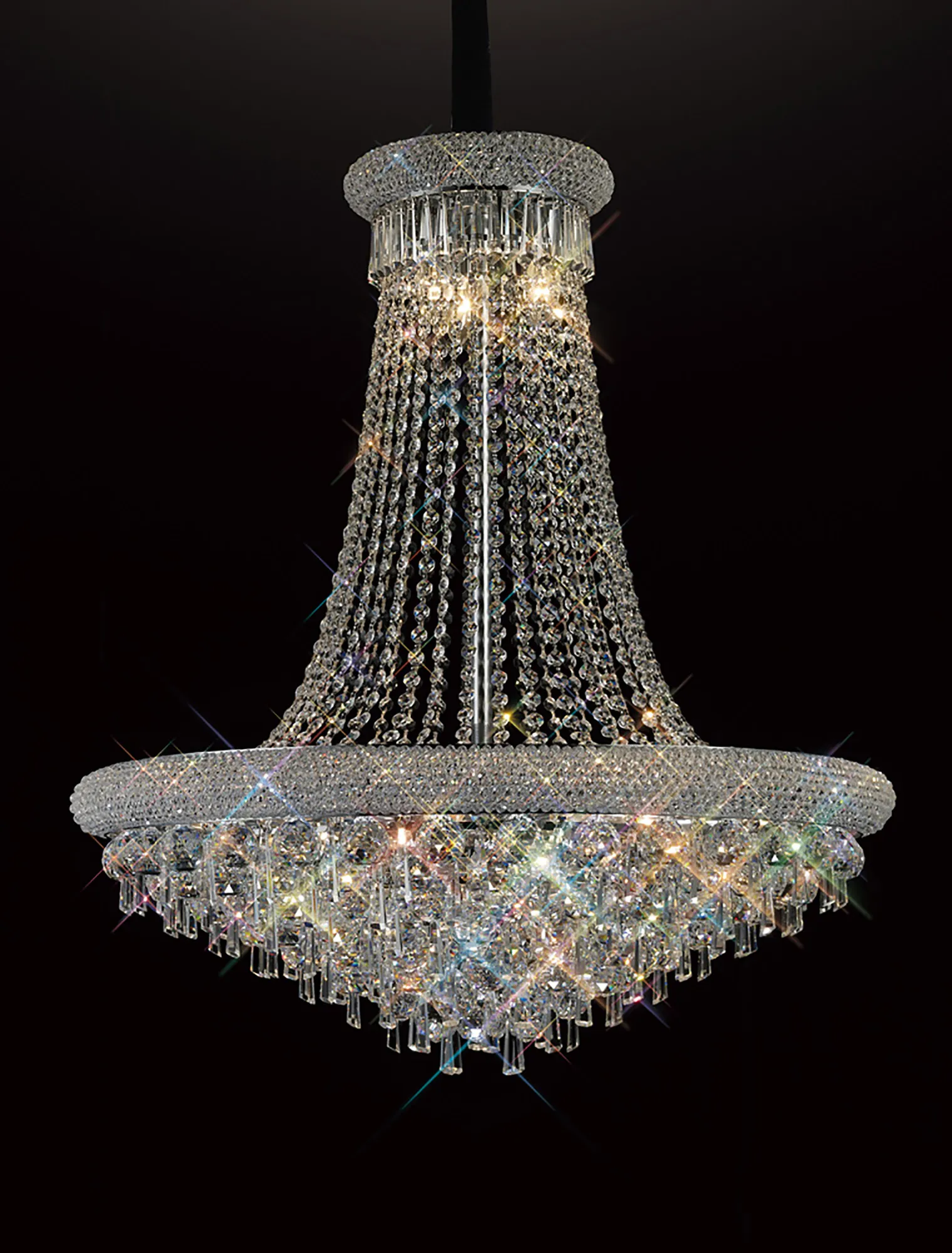 Alexandra Crystal Chandelier 18 Light (27kg) Polished Chrome IL31452  Diyas Alexandra Polished Chrome